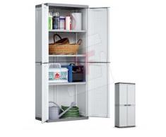 Kunststoffschrank Gartenschrank mit drei Fachböden 166 hoch Tragkraft 45 kg