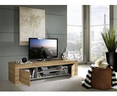 TV Schrank Milano 2-türig und 1 Holzboden, 190 x 45 x 51 cm, Eiche Cleaf Honig Nachbildung
