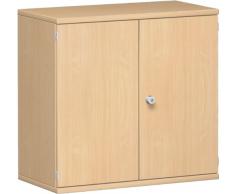 Geramöbel Drehtürenschrank mit Schloss 2 OH, 768x800x425, Buche