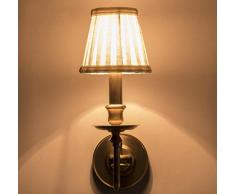 Vor Dem Bett Schlafzimmerspiegel Minimalist Retro Voll Kupfer LED Wandleuchte Salon Aisle Nostalgische Wandleuchten 5in * 16in,Single