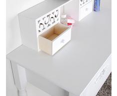 Landhaus Schminktisch Frisierkommode Schreibtisch Kosmetiktisch Frisiertisch in Weiß