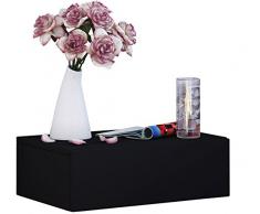 VCM 912163 Nachttisch, Holz, schwarz, 15 x 46 x 30 cm