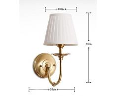 Vor Dem Bett Schlafzimmerspiegel Minimalist Retro Voll Kupfer LED Wandleuchte Salon Aisle Einzigen Kopf Wandleuchte 10in * 6in * 13in