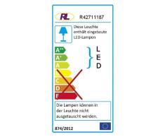 Reality Leuchten Stehleuchte Stehlampe Leselampe LED / inklusive Flexarm und 5W SMD-LED 240 lm 3000K / Höhe-150 cm, titan R42711187