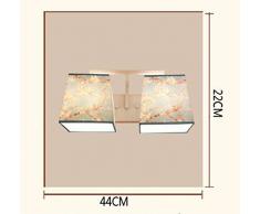 Der Ehemalige Chinesische Bett Schlafzimmerspiegel Retro Quadratische LED Wandleuchte Salon Korean Modernen Minimalistischen Gang Eisen Wandleuchte 7in * 10.2in * 9in,Double
