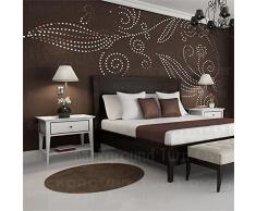 DIY Pflanze Baum Muster runder Punkt 3d Wall Sticker Home Decor großen Wandspiegel Schlafzimmer Bed Head Aufkleber Aufkleber Poster: R101, Silber, S 446 cm x 228 cm