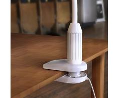 Brandson - Design Smart LED Schreibtischlampe / Klemmlampe dimmbar | LED-Tischlampe / Bettleuchte | Klemmspot | 4 Helligkeitsstufen | hohe Leuchtausbeute | Energieeffizienzklasse A+ | stromsparende LED-Technik | flexibel klemmbar | weiß
