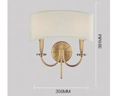 Vor Dem Bett Schlafzimmerspiegel Amerikanische Minimalist All-Kupfer-LED Wandleuchte Salon Single-Aisle-Kopf Retro-Wandleuchten 5in * 12.5in,Single