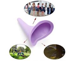 Frauenurinal Urinal für Frauen für sicheres Urinieren im Stehen oder Hocken, ,wiederverwendbar und tragbar, ideal für unterwegs wie Camping, Reisen, Wandern,Bergsteigen,4 Stück (Lila)