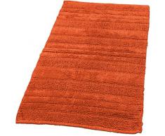 Badematten Badezimmermatte Badteppiche Baumwolle in Uni versch. Farben u. Größen, Grösse:60x100 cm;Farbe:Orange