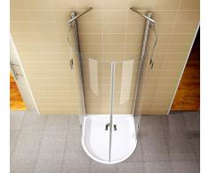 Runddusche, Duschkabine 100x100x190cm aus ESG Sicherheitsglas inkl. Duschwanne #8402