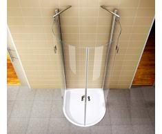 Runddusche, Duschkabine 100x100x190cm aus ESG Sicherheitsglas #8402