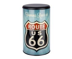 Wenko 21591100 Wäschetruhe Vintage Route 66 - Badhocker, Fassungsvermögen 54 L, Stahl, 35,5 x 60 x 35,5 cm, mehrfarbig