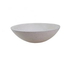 Waschbecken Waschschale Material 100% Marmor, Aufsatzwaschbecken Handwaschbecken Naturstein, rund, Durchmesser 33cm