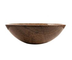 Waschbecken Waschschale Material 100% Marmor, Aufstazwaschbecken Handwaschbecken Naturstein, rund, Farbe: Braun, Durchmesser 33cm