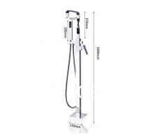 Gowe Konstruktion & Immobilien Bodenständer Badewanne Armaturen Messing Chrom freistehend Bad Dusche Mixer Set Armatur Mischbatterie Wasserhahn