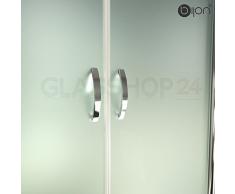 bijon® Design Glas Eckdusche mit Pendeltür | Nano | Mattglas | 75 x 195cm + Seitenwand 90 x 195cm
