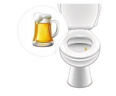 20 x Urinal-Aufkleber Bierglas Toilette Toilettensticker Sanitärbedarf für Gastro Pissior Klo Sticker Kneipenbedarf
