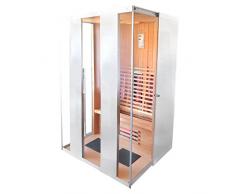 Infrarotkabine Madeira Infrarot Sauna in weiß für 2 Personen Wärmekabine Infrarotsauna