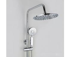 KHSKX Messing rund Dusche drei-Duschkabine-Mixer-Schalter Multi-Funktions-Wasser-Heizungen mischen Ventil Kopfbrause Kit