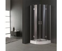 vidaXL Duschkabine Runddusche Viertelkreis 80 x 205 cm