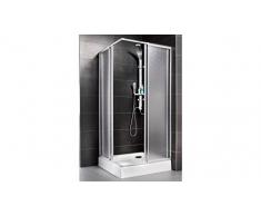 AQUAFORM Eckdusche Easy, variabel verstellbar 80 - 90 cm silberfarben