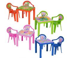Kinder Sitzgruppe Tisch mit 2 Stühlen Kindertisch Kindermöbel Möbel Tisch Stu (blau)