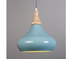 QAZQA Design,Für Kinder,Modern Pendelleuchte Maple hellblau Aluminium,Holz Rund / LED geeignet E27 Max. 1 x 60 Watt