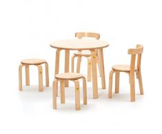 Erzi Sitzgruppe 46/2 Formholz Kinder Stuhl Tisch Therapie Sitzen Hocker Holz