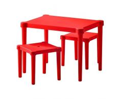 IKEA Kindersitzgruppe UTTER Kindertisch mit 2 Stühlen für drinnen und draußen - unverwüstlich - ROT