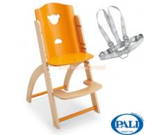 Treppenhochstuhl Pali Pappy Re Kürbis + Gurt A 4 Punkte Click Clack Geschirr Gürtel