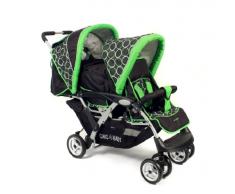 Chic 4 Baby 274 45 Geschwisterwagen Duo Orbit mit Babytragetasche und Regenschutz, grün