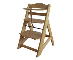 Treppenhochstuhl Babyhochstuhl Kinderhochstuhl Kindertreppenhochstuhl Babystuhl Hochstuhl - NATUR HC2533-D01 Creme