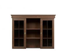 KONSIMO - IMPERIO, Kommodenaufsatz, BxHxT: 128x97x40m, Profi Lieferservice!, klassisch, antik, Aufsatz, Sideboard, Dielenkommode, Nussbaum Nachbildung
