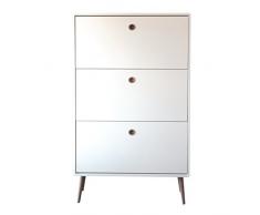 Steens Furniture 3603880050000F Schuhkommode Soft Line,141 x 81 x 26 cm, MDF weiÃ
