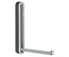 Klapphaken Designer Garderobe TOSKANA - schwarz - für Wartezimmer, Büro und Wohnbereiche - platzsparend, modern, stabil, Klapp-Haken aus wetterfestem Chrom und hochwertigem Kunststoff. Exklusive Mini Klapp-Garderobe.