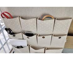 Gray Thick Wand hängenden Beutel 13 Tasche Tür zurück Aufbewahrungstasche Hängende Rückwand hing Türtasche Baumwolltuch Anti-Schimmel/Anti-Bakteriell Christmas Utensilo 45*74cm Mehrschicht-Aufbewahrungstasche Hängeorganizer