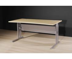 Germania 0650-42 höhenverstellbarer Schreibtisch GW-Profi in der Farbe Ahorn-Nb./Silber, 160 x 70-80 x 80 cm (BxHxT)