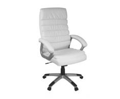 AMSTYLE Bürostuhl VALENCIA Bezug Kunstleder Weià Schreibtischstuhl Design X-XL 120 kg Chefsessel Wippfunktion ergonomisch Polster Drehstuhl hohe Rücken-Lehne höhenverstellbar mit Armlehnen Hochlehner