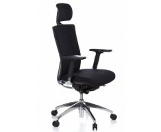 hjh OFFICE 657401 Bürostuhl Chefsessel ASTRA LUX Netzstoff schwarz, extrem stabiler Polsterstoff, Schiebesitz, Bürodrehstuhl, Drehstuhl ergonomisch, verstellbare Armlehnen, Schreibtischstuhl,