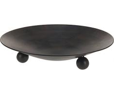 Feuer-Schale Metall schwarz Pflanz-Schale Terrassen-Ofen 47cm Garten-Kamin Feuer-Korb Feuer-Stelle Grill-Feuer Designer
