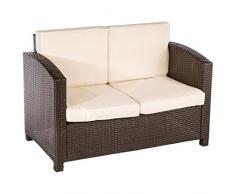 Ultranatura Poly-Rattan Lounge Sitzgruppe, Palma-Serie 4-teilig / Tisch + Couch + 2 Sessel inklusiv Auflagen