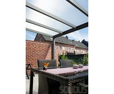 solidPREMIUM 400x300 cm BxT ALU Terrassenüberdachung ANTHRAZIT + 16mm 3-fach Stegplatten + Zubehör - ÜBERDACHUNG TERRASSENDACH ALUMINIUM VORDACH CARPORT TERRASSE WINTERGARTEN GARTENLAUBE PAVILLON SOLIDUS