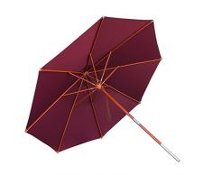 anndora 300050 Sonnenschirm, dunkelrot, 300 cm rund, Gestell Holz, Bespannung Polyester, 9.5 kg
