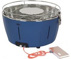 El Fuego rauchfreier Holzkohlegrill, Tulsa, blau, 34,2 x 34,2 x 21,5 cm, AY5255