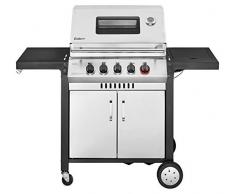Enders BBQ Gasgrill MONROE 3 SIK Turbo, Gas Grill 83836, Steak Turbo Zone, Simple Clean, Infrarot-Brenner, 3 Edelstahl-Brenner stufenlos, Grillwagen mit Seitenkocher