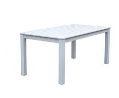 Ambientehome Tisch, Gartentisch Massivholz Esstisch Oslo, weiÃ, 160x86x72 cm, 90753