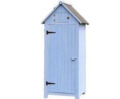 Holz Gartenschrank 179cm Blau