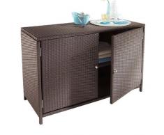 Gartenschrank Kunstrattan braun ca. B110 x T45cm x H72 cm