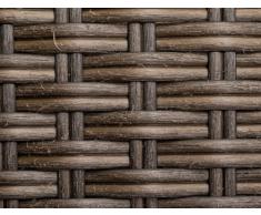 Siena Garden 922446 Lounge-Set Parla, Stahl-Untergestell, Gardino-Geflecht mocca, 2 Sessel, 1 Bank, 1 Tisch 50 x 108 cm
